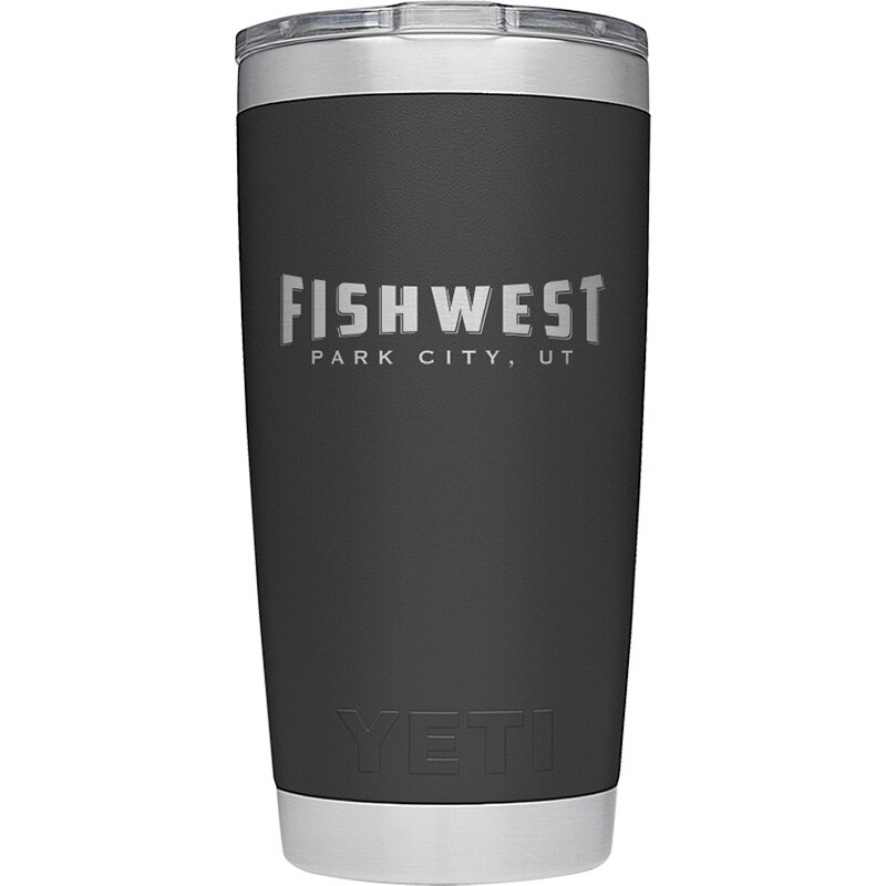 Fishwest Park City Logo YETI Rambler Tumbler 20 oz in Black